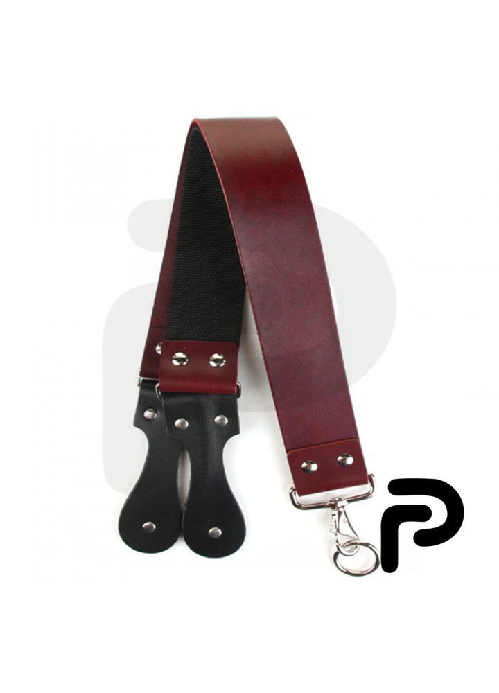 shave red latigo leather strop with handle 3
